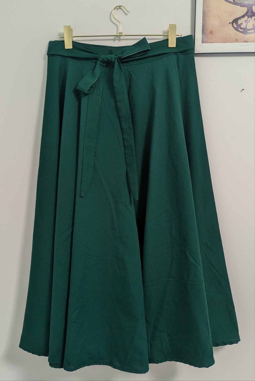 Beth Upcycled Side-split Skirt - Forest Green XL/2XL