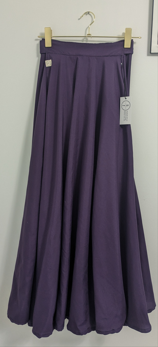 Beth Upcycled Side-split Skirt - Purple M/L